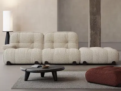 Mid Century interior scene 3D model