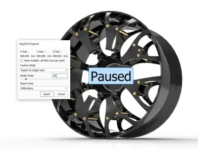 Benz sport rim 3D print model