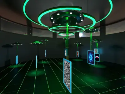 NFT Art Gallery 3D model 3D model