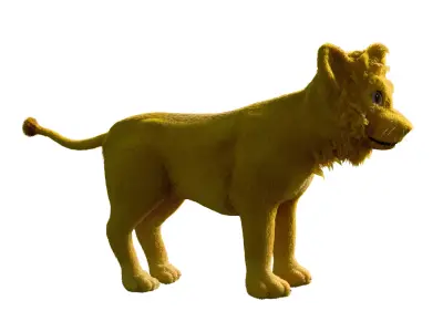 Lion Cub Rigged 3D model