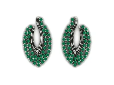 Elegant 4cm Dot Detail Earrings 3D print model