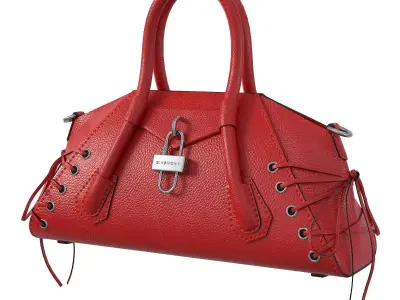 Givenchy Mini Antigona Bag Red Low-poly 3D model