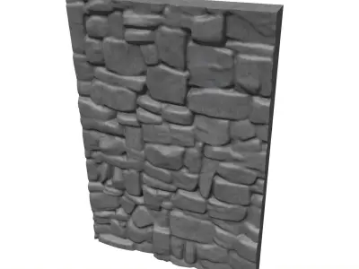 Aged Gneiss Wall Structural Asset 3D model