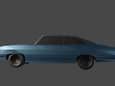 3D Chevrolet Impala SS427 Low Poly Low-poly 3D model