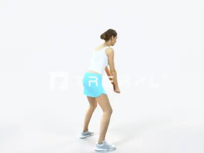 Aspiration 15K Digging Sports Woman Low-poly 3D model