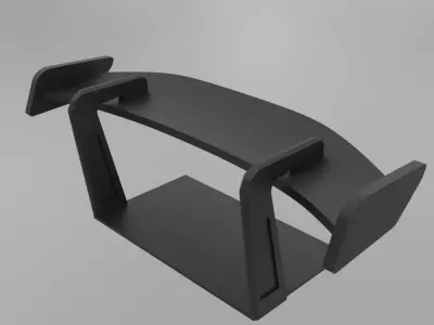 mini Spoiler swan neck 3D print model