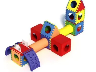 Coloful Building Set 3D model