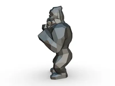 gorilla figure 3D print model