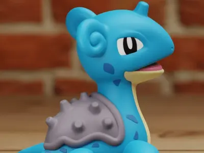Lapras Chibi 2 models Easy Print Pokemon 3D print model