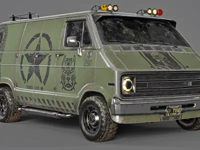 DODGE TRADESMAN VAN 1974 3D model