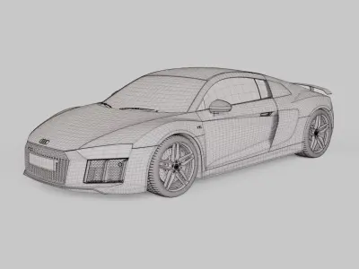 Audi R8 V10 Quattro 2023 3D model