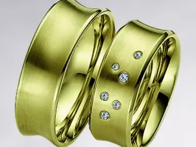 Wedding rings 022 3D print model