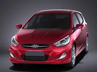 Hyundai Accent Hatchback 5-door 2017  VRAY 3D model