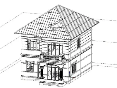Full design construction profile of Revit2020 3D model