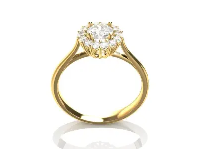 Solitaire Engagement Ring Free 3D print model