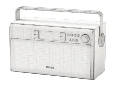 Philips AE5220 Portable Radio 3D model