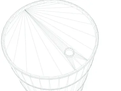 Oil Drum Low-poly 3D model