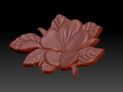 Decor with flowers 3D print model