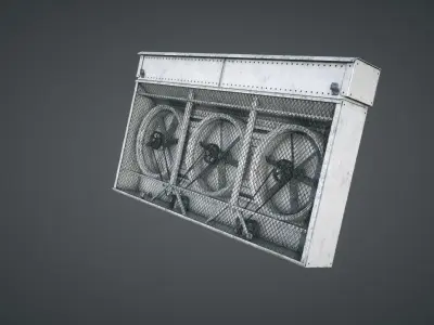 Vents Triple Fan Low-poly 3D model