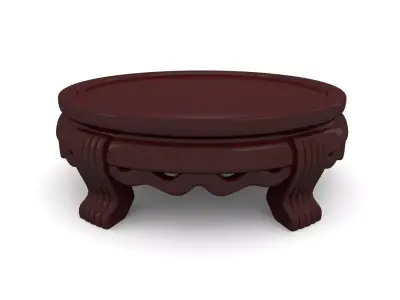 Chinese Display Stand - Wooden - for Vase or Statue Low-poly 3D model