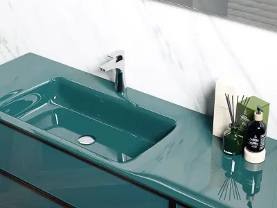 Bathroom furniture set 03 3D model