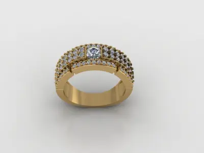 Ring Men D24 3D print model 3D print model