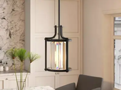 Bunton 1 - Light Lantern Geometric Pendant - 2 colour 3D model