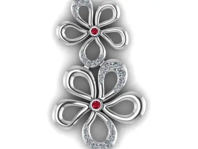 Flower pendant 3d model 3D print model