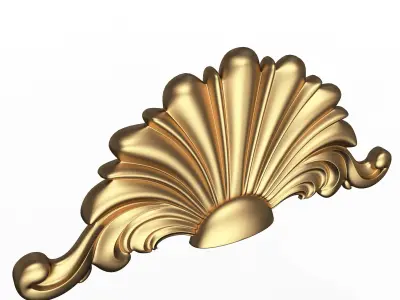 Shell Carved 04 Low-poly 3D model