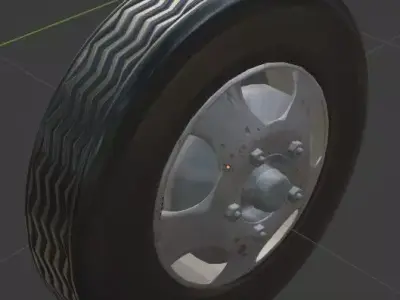 Tires metal wheel 3D model