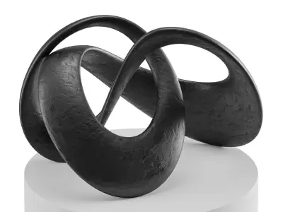 Abstract sculpture Mobius 3D model