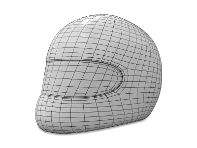 Racing Helmet Low-poly 3D model