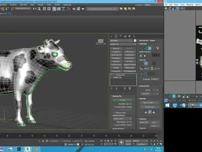 Low Poly Holstein Cow Unwapped 4K Low-poly 3D model