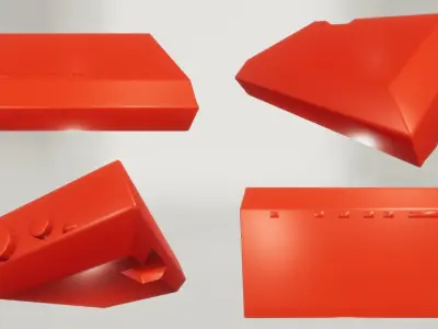 Wood Alarm Clock Low-poly 3D model