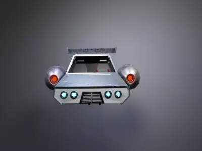 space car Low-poly 3D model