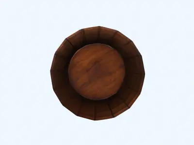 3d Model Beautifully Rounded Shape Wooden Bowl 3D model