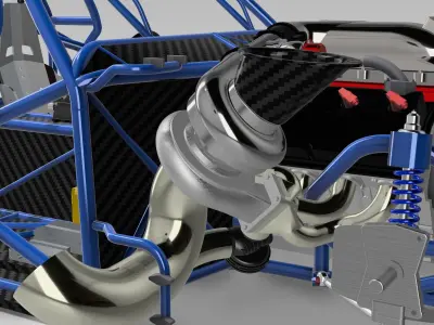 TWIN TURBO HEMI GEN 2 COMPLETE FOR PROMOD NOVA 3D print model