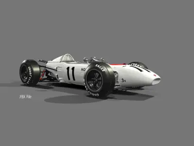F1 Classic Racer FBX 3D model