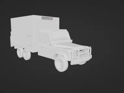 Land Rover Perentie 6x6 Low-poly 3D model