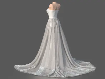 WEDDING DRESS 3D model