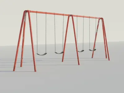 3D model of a Swing Low-poly 3D model