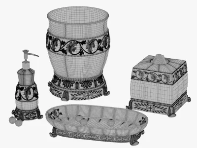 Chalmette Elegant Bath Accessories 3D model