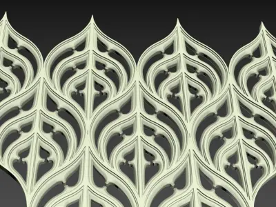 Seamless Gothic pattern 4 3D print model