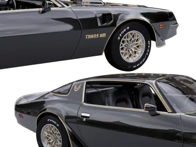 Pontiac Firebird Trans Am 1977 T-Top 3D model