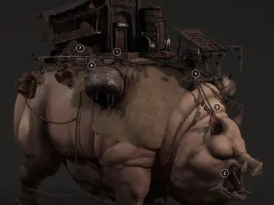 Smutton the 5th Low-poly 3D model