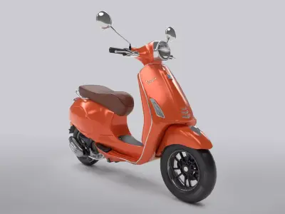 Vespa Low-poly 3D model