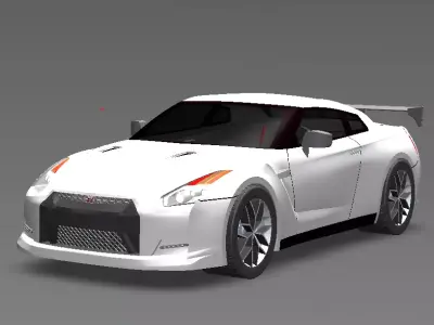 Nissan GTR 3D model by mzeecad