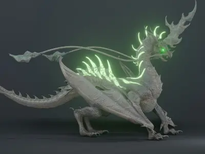 eOx Dragon - blender model Low-poly 3D model