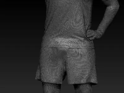 Young man showing his biceps 356 Low-poly 3D model