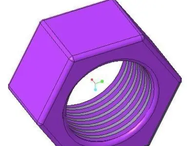 nut and bolt 3D model buy